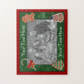 Puzzle Festive Noël Cookies Fêtes Votre photo (Vertical)