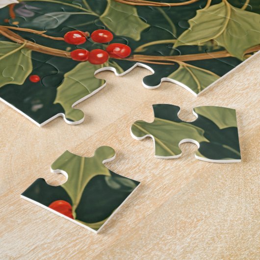 Puzzle Festive Robin et Holly (Côté)
