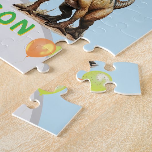 Puzzle Fête Comme Un Dinosaure Cadeau Personnalisé Annive (Côté)