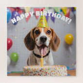 Puzzle Fête d'anniversaire beagle (Vertical)