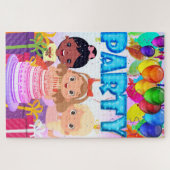 Puzzle Fête d'anniversaire des filles (Horizontal)