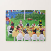 Puzzle Fête d'anniversaire du Labrador (Horizontal)