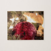 Puzzle fête de l'arbre de Noël rouge (Horizontal)