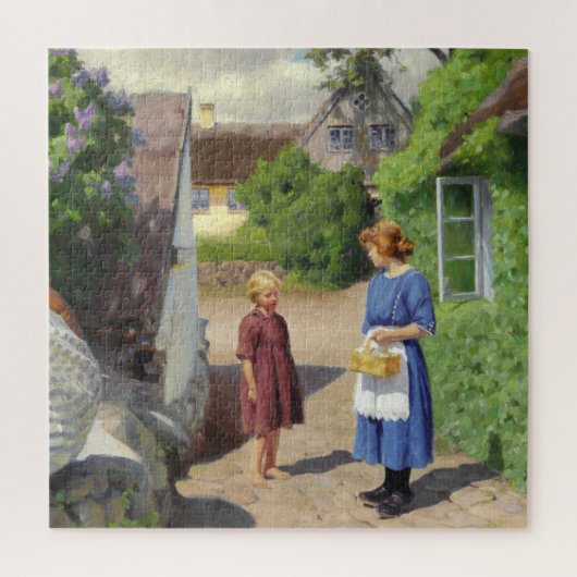 Puzzle Fête de l'été au Danemark (mère et fille) (Vertical)