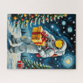 Puzzle Fête de Noël de l'astronaute (Horizontal)