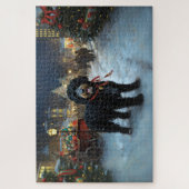 Puzzle Fête de Noël des chiens d'eau portugais (Vertical)
