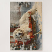 Puzzle Fête de Noël des Chiens des Pyrénées (Vertical)