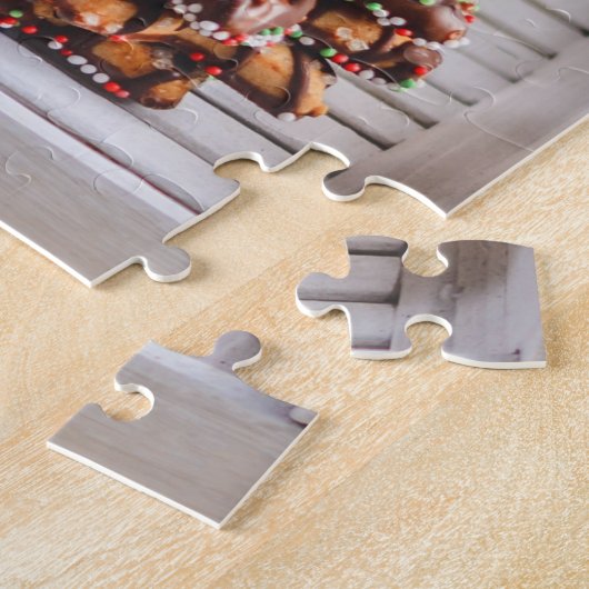 Puzzle Fête de Noël d'hiver Chocolat chaud boug (Côté)