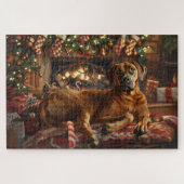 Puzzle Fête de Noël du chien de Rhodesian Ridgeback (Horizontal)