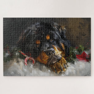 Puzzle Fête de Noël du chien Mastiff Tibétain