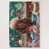 Puzzle Fête de Noël du Field Spaniel : Pâtisserie festive (Vertical)