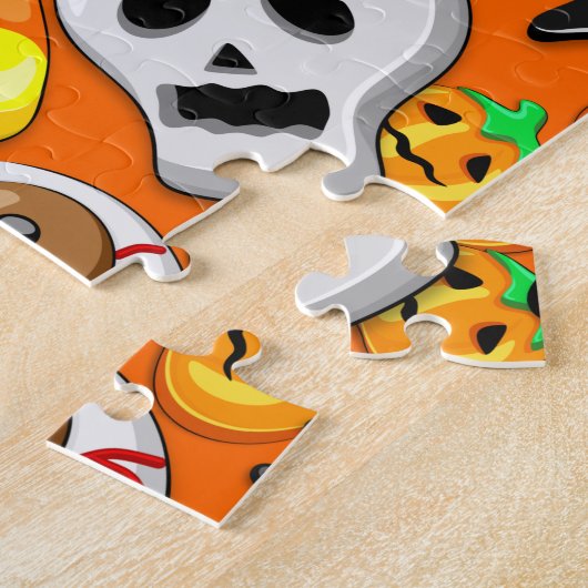 Puzzle Fête des Candies Éffrayantes d'Halloween (Côté)