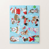 Puzzle Fête des chiens de Noël (Vertical)