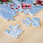 Puzzle Fête des elfes Noël (Côté)