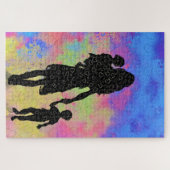 Puzzle Fête des mères - Mère et enfants - Ajouter le text (Horizontal)