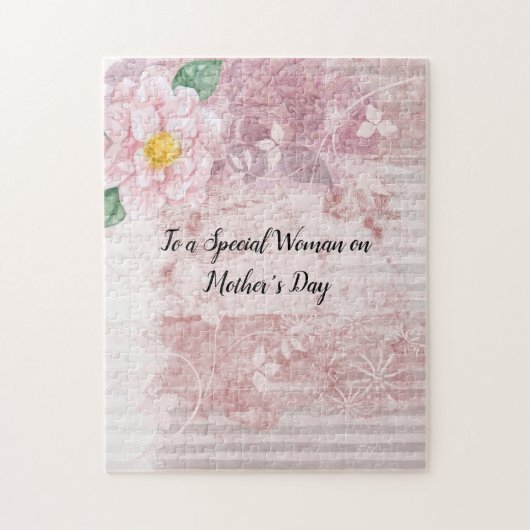 Puzzle Fête des Mères Vintages et vertes roses (Vertical)