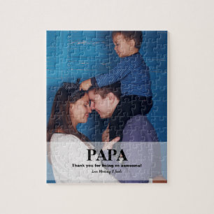 Puzzle Fête des pères de message photo PAPA personnalisée