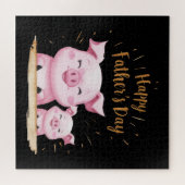 Puzzle Fête des pères joyeuse de porc (Horizontal)
