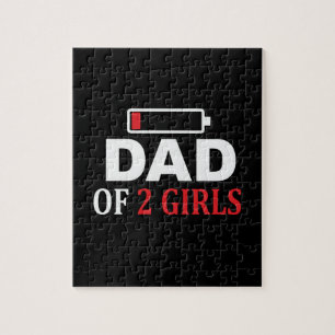 Puzzle Fête des pères Papa De 2 Filles