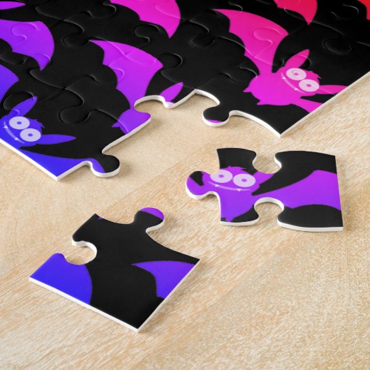 Puzzle Fête d'Halloween Jack OLantern Bugle violet grand (Côté)