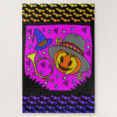 Puzzle Fête d'Halloween Jack OLantern Bugle violet grand (Vertical)