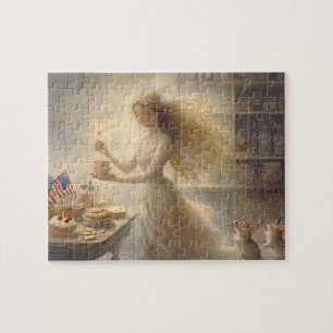 Puzzle Fête du thé Vintage Americana avec des souris pour