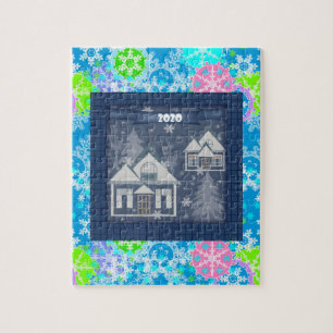 Puzzle Fêtes Abstraites Joyeux Noël Joyeux Nouvel An d