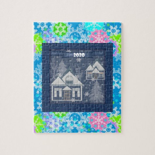 Puzzle Fêtes Abstraites Joyeux Noël Joyeux Nouvel An d (Vertical)