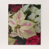 Puzzle Fêtes colorées Poinsettias Floral (Vertical)