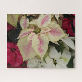 Puzzle Fêtes colorées Poinsettias Floral (Horizontal)