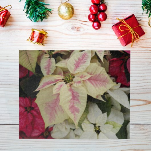 Puzzle Fêtes colorées Poinsettias Floral