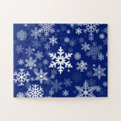 Puzzle Fêtes Snowflakes Bleu marine pour tout le monde (Horizontal)