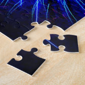 Puzzle Feu d'artifice bleu impossible personnalisé (Côté)
