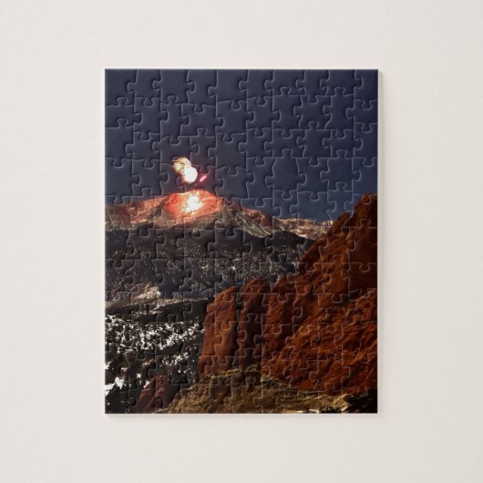 Puzzle Feu d'artifice du Nouvel An sur le sommet de Pikes (Vertical)