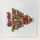 Puzzle Feu de camion feux Pompier Camion d'incendie Noël (Horizontal)