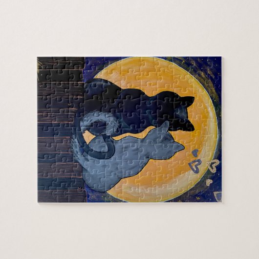 Puzzle Feu de lune de chats (Horizontal)
