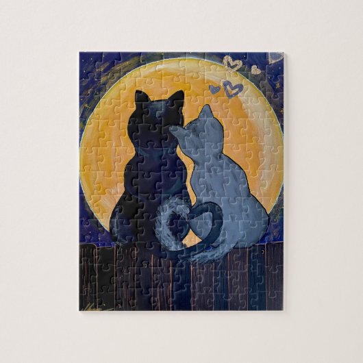 Puzzle Feu de lune de chats (Vertical)