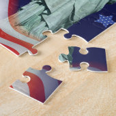 Puzzle Feu D'Oeuvre Le 4 Juillet Avec La Statue De Libert (Côté)