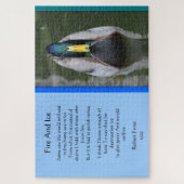 Puzzle Feu Et Canard De Glace Mallard Dans L'Eau (Vertical)