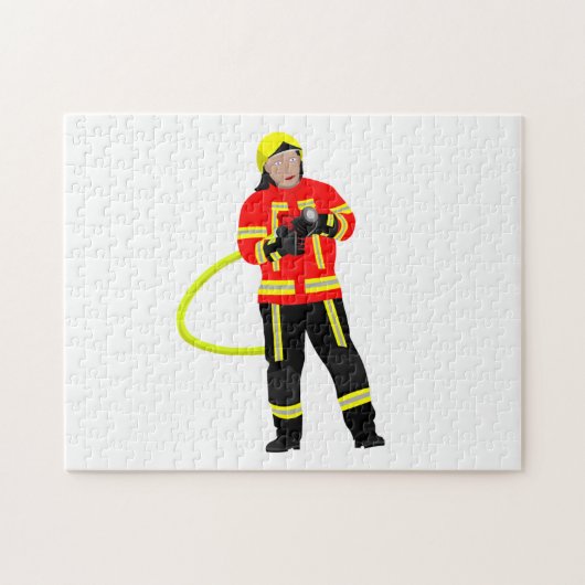Puzzle Feuerwehrmann in Einsatzkleidung (Horizontal)
