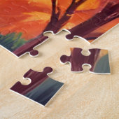 Puzzle Feuillage d'automne | Aquarelle de feuilles d'auto (Côté)