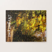 Puzzle Feuillage d'automne sur route de campagne (Horizontal)