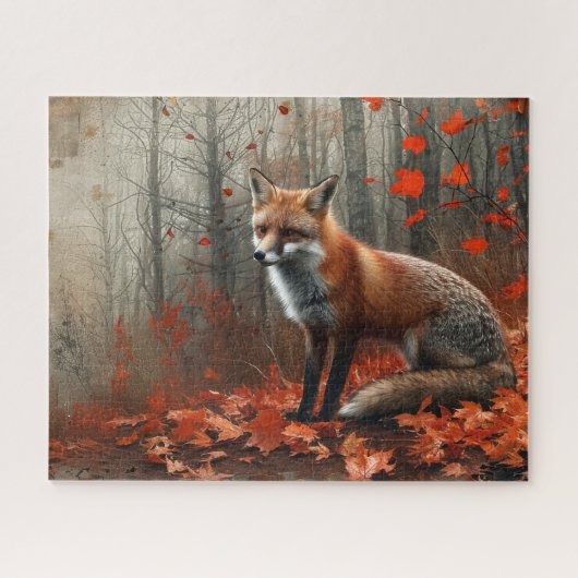 Puzzle Feuillage d'automne vintage Red Fox 16x20 (Horizontal)