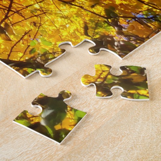 Puzzle Feuillage de automne jaune (Côté)