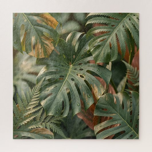 Puzzle Feuillage tropical luxuriant Monstera fougères Jun (Vertical)