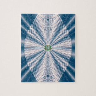 Puzzle Feuille bleue