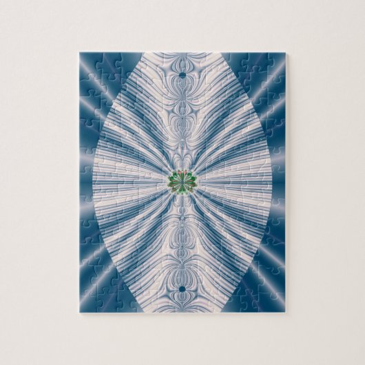 Puzzle Feuille bleue (Vertical)