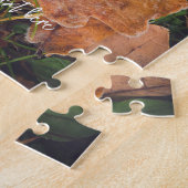 Puzzle Feuille brun glacé (Côté)