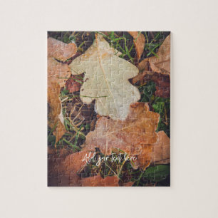 Puzzle Feuille brun glacé