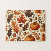 Puzzle feuille/citrouille/cavernes Automne (Horizontal)